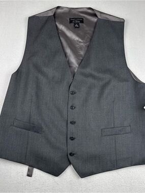 Jos A Bank Mens Traveller’s Collection Wool Suit Vest Gray 3XL ($185) Business
